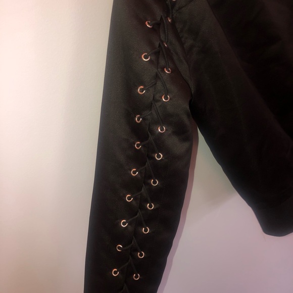 Black Bomber Jacket - Picture 4 of 5